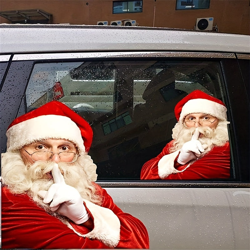 Christmas Props Santa Claus Decorative Stickers Holiday Decoration Self adhesive