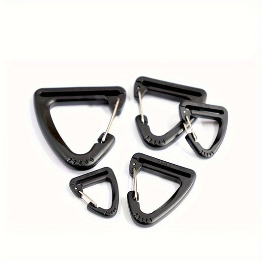 5pcs Triangle Plastic Hanging Buckle Carabiner Outdoor Camping Backpack Hook
