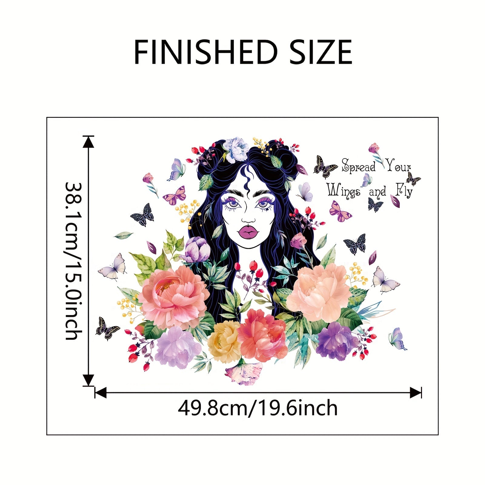 Flowers Butterfly Wall Decal Peel And Stick Home Decor For Bedroom Living Room