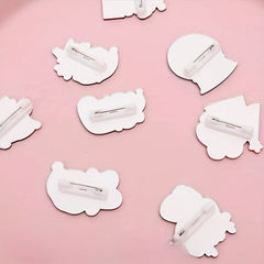 8pc Cartoon Christmas Brooches For Girls