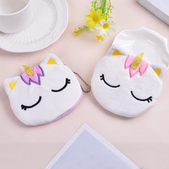 Girls Plush Unicorn Coin Purse Wallet Backpack Pendant