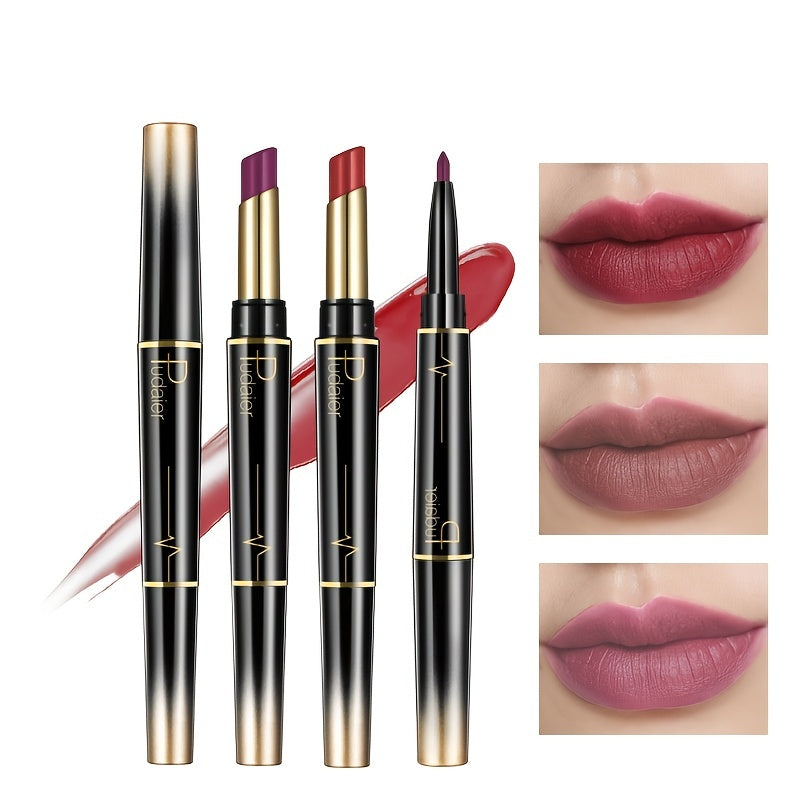 Long Lasting Lipstick & Liner Pen Waterproof Matte Duo