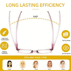 Retro Round Frame Reading Glasses for Men Anti Blue Light Casual Eyeglasses