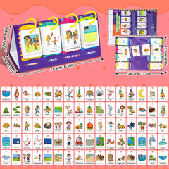 Educational Sentence Flip Chart Toy 80 Cards Double Sided Standing Flip Charts