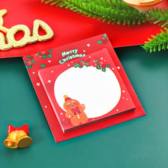 4pcs Cartoon Christmas Sticky Notes - Creative Message Sticky Notes