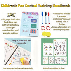 Kids Pen Control Activity Book with Pens & Eraser