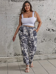  Painting Print Wide Leg Trousers