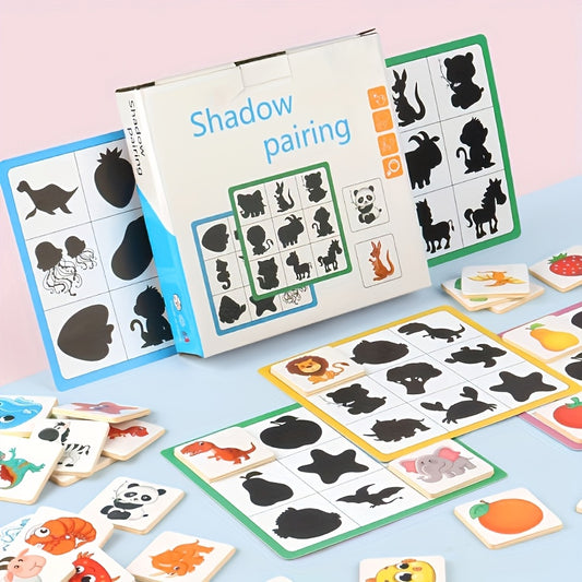 Wooden Puzzle Blocks for Shadow Matching Game