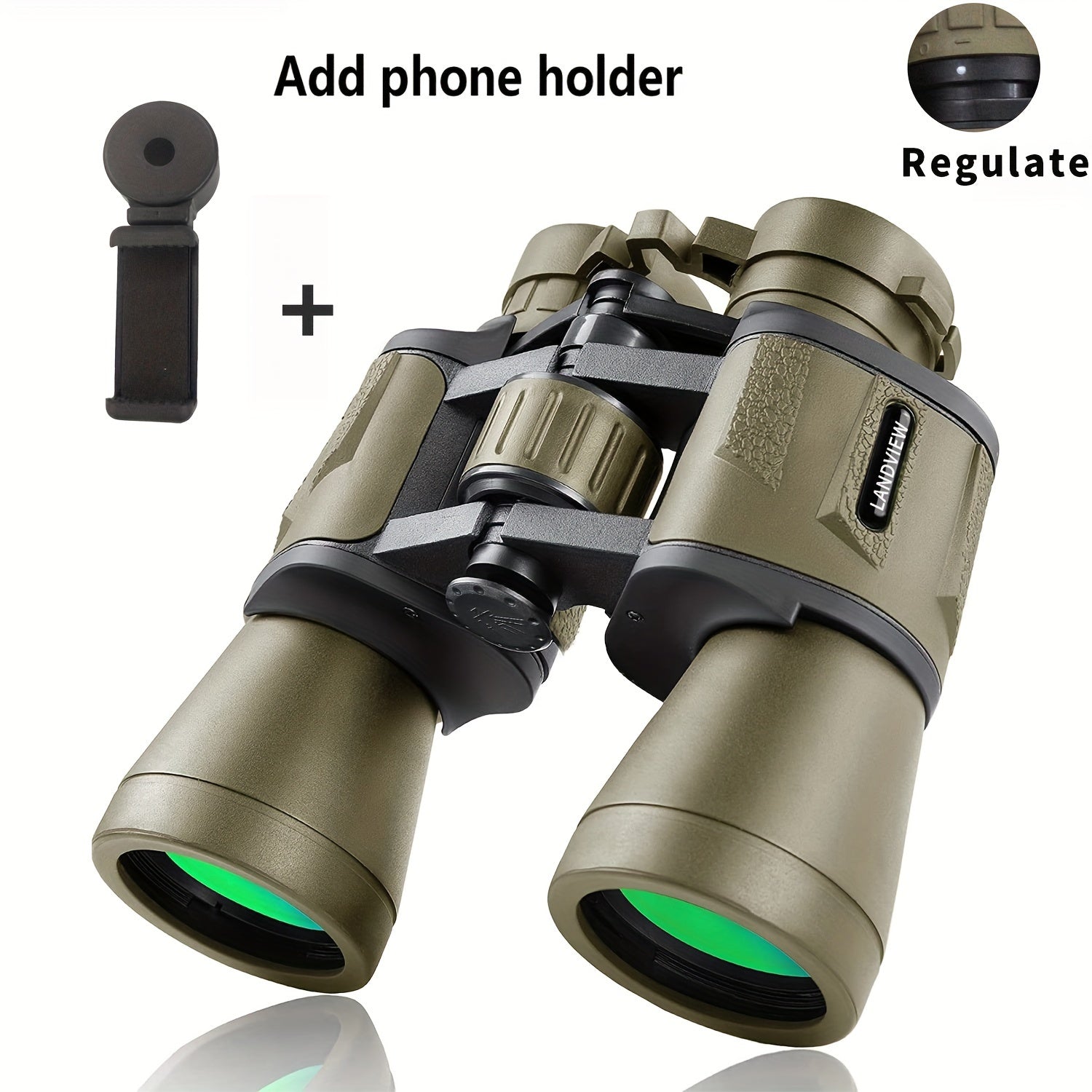 Compact Waterproof Binoculars 12X Long Range BAK4 Prism FMC Hiking Gear