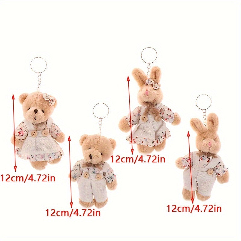 1pc Linen Bear Keychain Bag Pendant Ornament