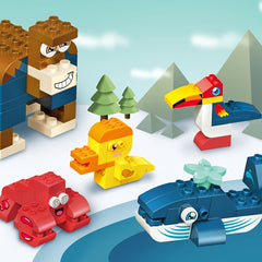 Animal Large Block Building Set Educational Toy