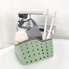 Adjustable Shoulder Strap Sink Sponge Rack - Organize and Drain Sponge