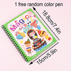 Water Painting Book Cartoon Graffiti Magical Self-disappearing