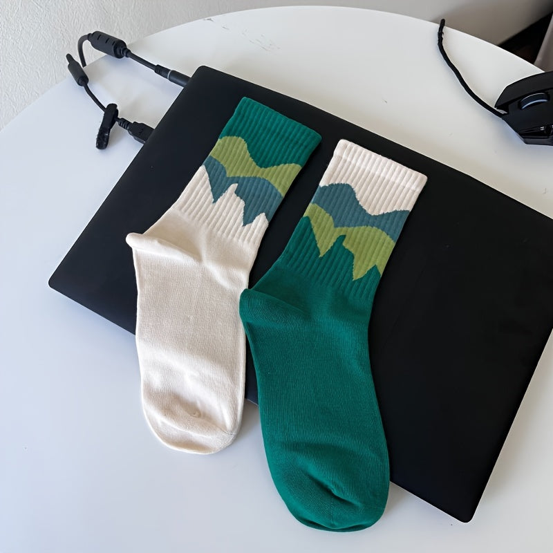 4 Pairs Sport Socks Athletic Running Crew Socks