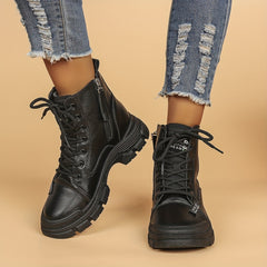Women's Lace-Up Non-Slip Motorcycle Boots