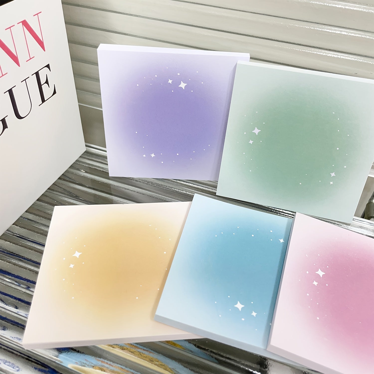 50 Sheets Gradient Square Note Pad Office Supplies