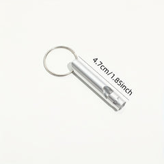 5pcs Aluminum Whistle with Key Chain for Emergencies & Outdoor Activities
