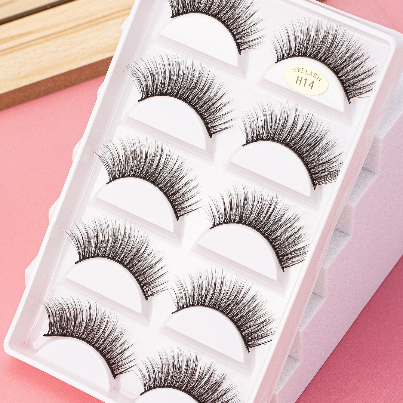 5 Pairs Natural Looking 3D Faux Mink Lashes for Flawless Cat Eye