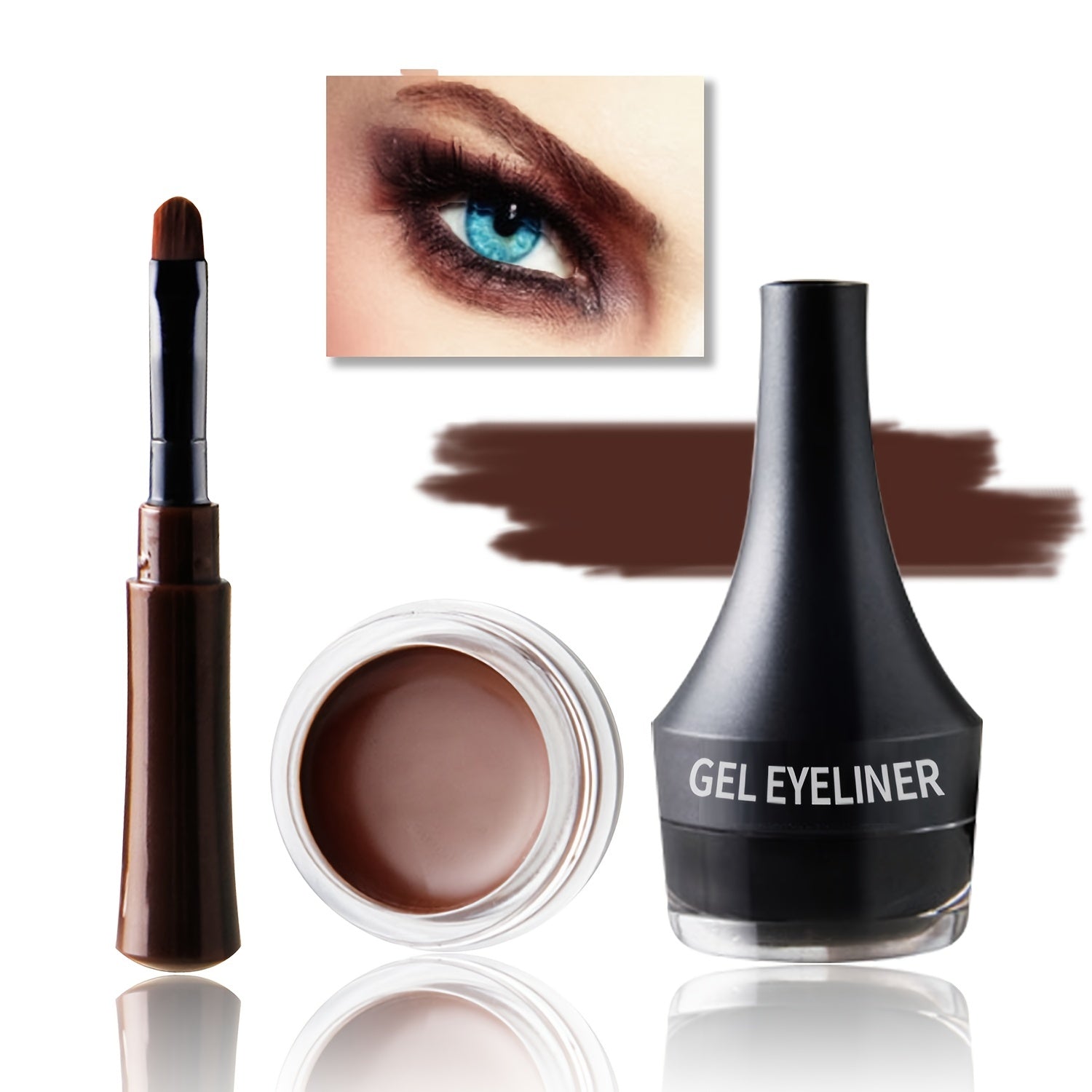Waterproof Eyeliner Gel High Pigment Brown Eyeliner Cream