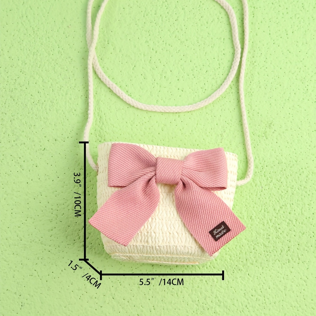 Children Straw Woven Handbags Small Purse Wallet Mini Shoulder Bags
