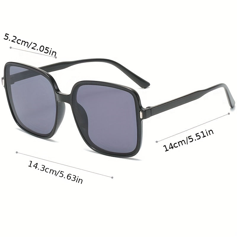 Square Big Frame Sunglasses Gradient Women Sunshade Eyeglasses