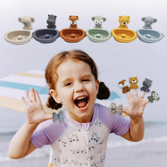 12pcs Stackable Bath Toy Animal Floats Suction Cups Educational Sensory Play