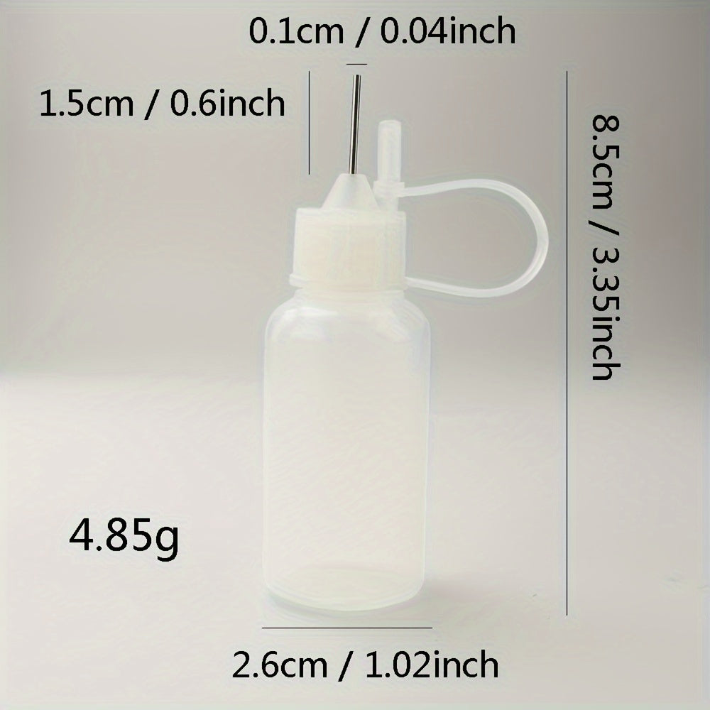 6pcs 20ml Soft Plastic Glue Applicator Bottles with Needle Tip