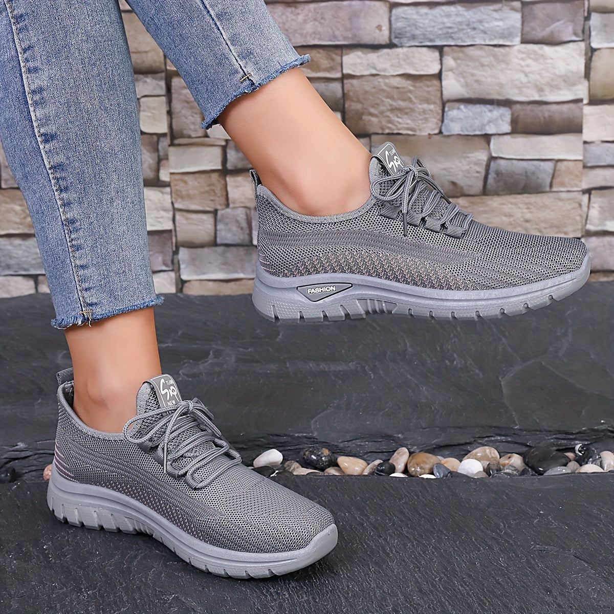Breathable Mesh Running Shoes Lightweight Non Slip Sneakers