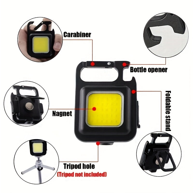 Portable Keychain Light Rechargeable Pocket Flashlight for Outdoor Camping