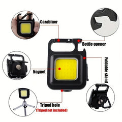 Portable Keychain Light Rechargeable Pocket Flashlight for Outdoor Camping