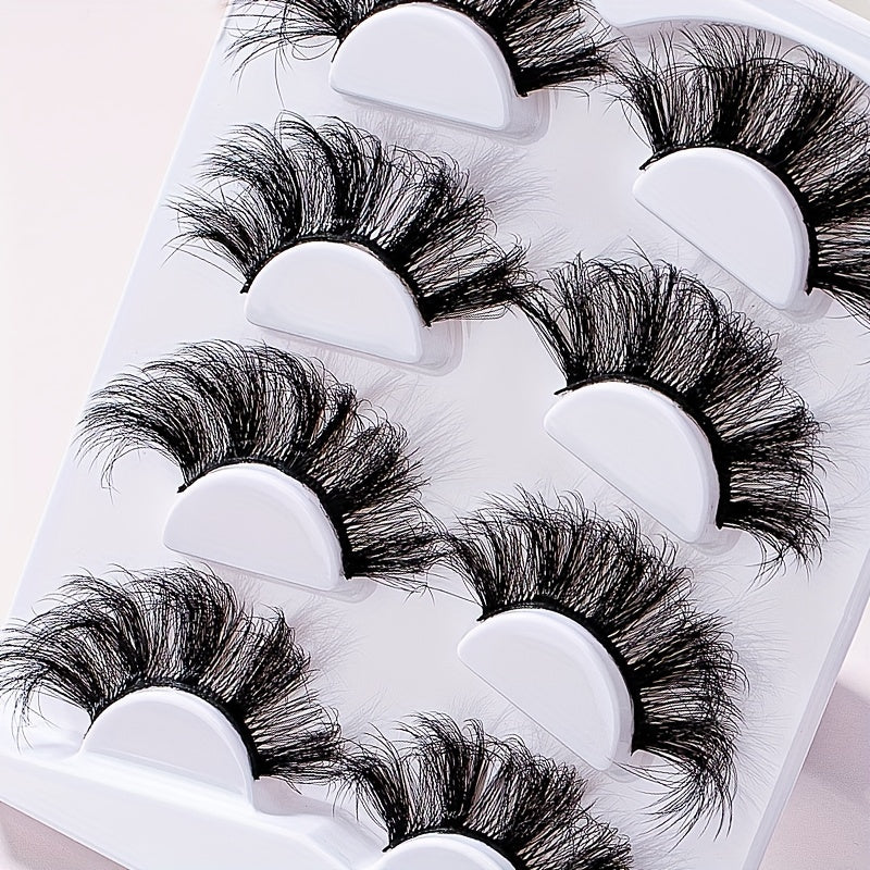 6D Cross Style Messy False Eyelashes Fluffy Wispy Curly Makeup Lashes Extension
