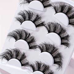 6D Cross Style Messy False Eyelashes Fluffy Wispy Curly Makeup Lashes Extension
