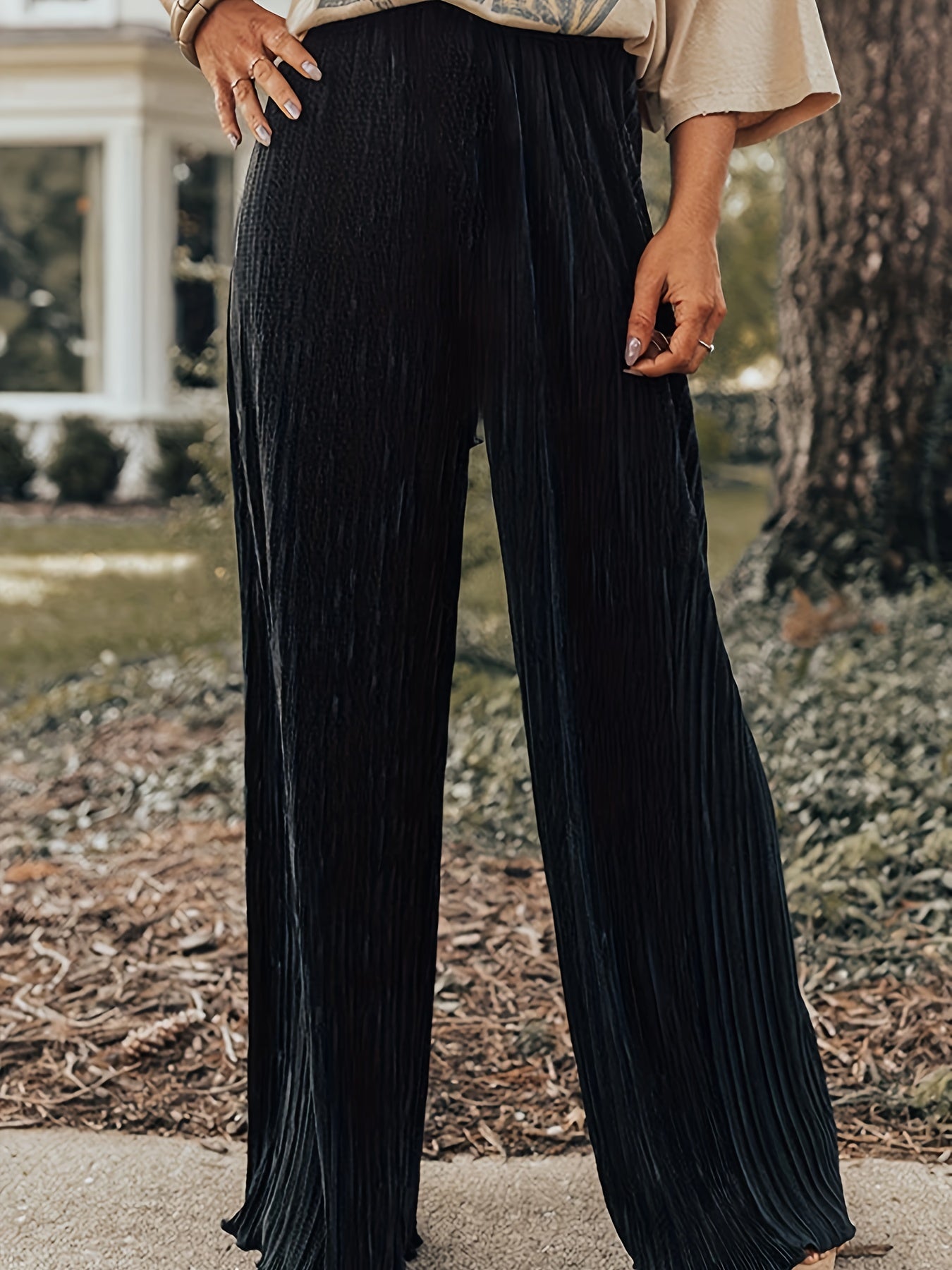 Women's Plus Size Straight Leg Casual Pants