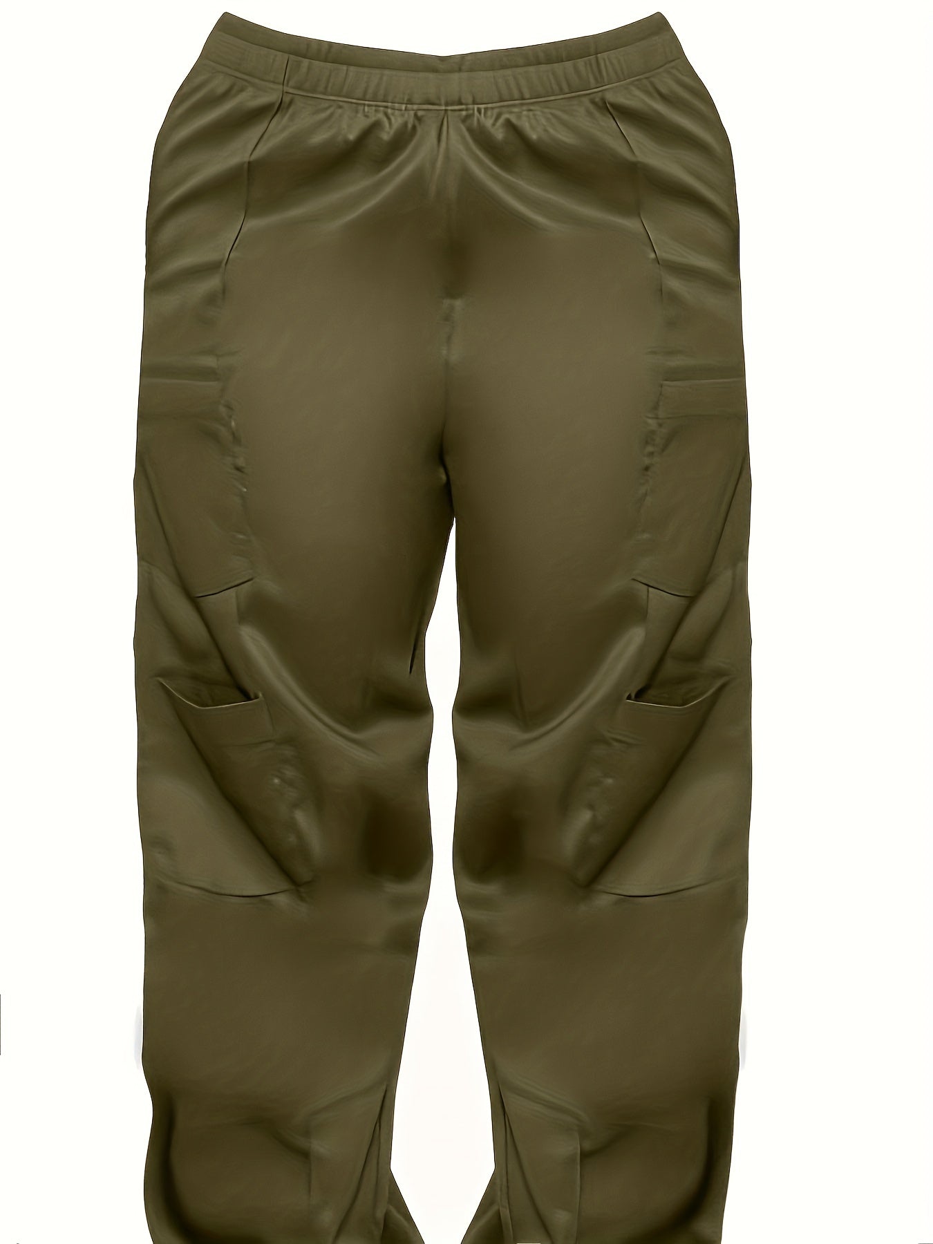  High Rise Straight Leg Pants with Pockets