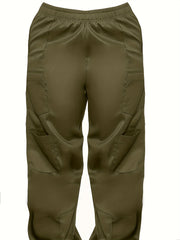  High Rise Straight Leg Pants with Pockets