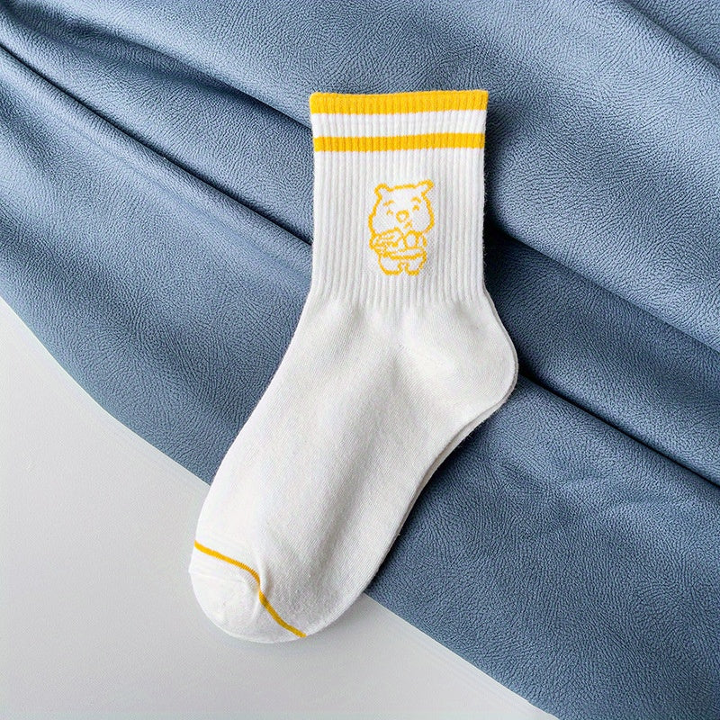 Cute Bear Print Socks for Women