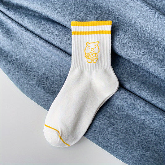 Cute Bear Print Socks for Women