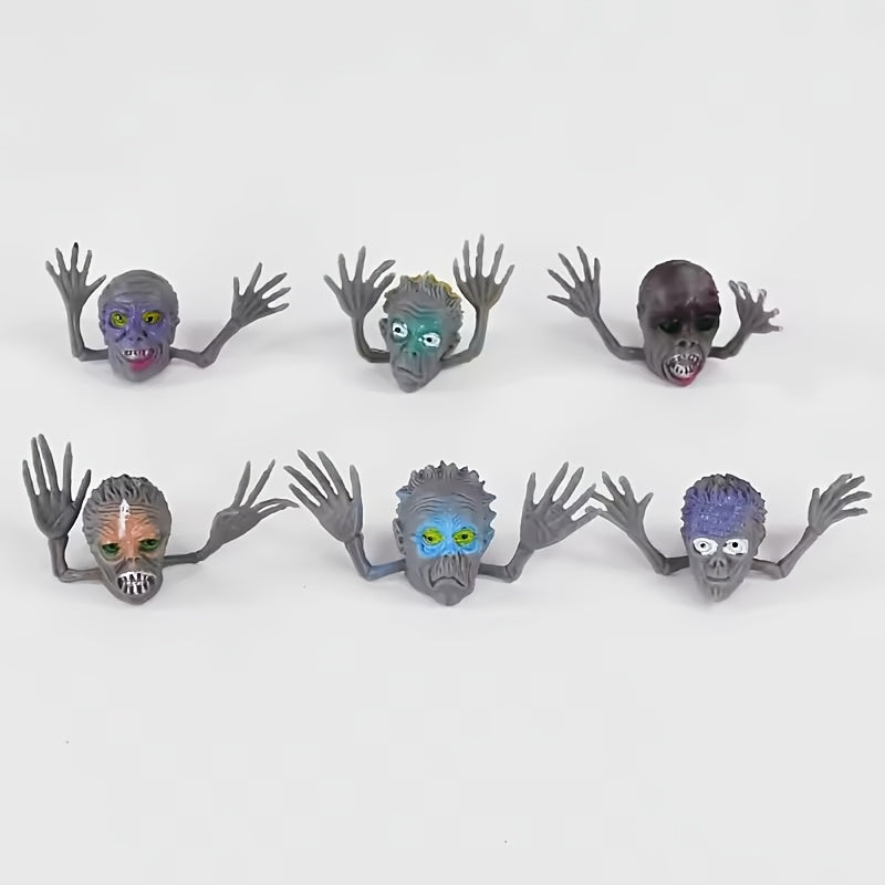 6 Mini Ghost Finger Puppets Halloween Fun