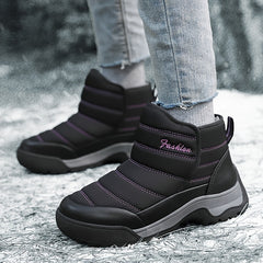 Plush Lined Waterproof Snow Boots Non Slip Comfortable Shoes