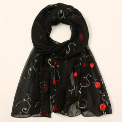Flower Print Scarf Breathable Sunproof Shawl Bandana