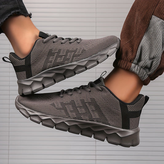 Breathable Woven Running Shoes Lightweight Shock Absorption Sneakers