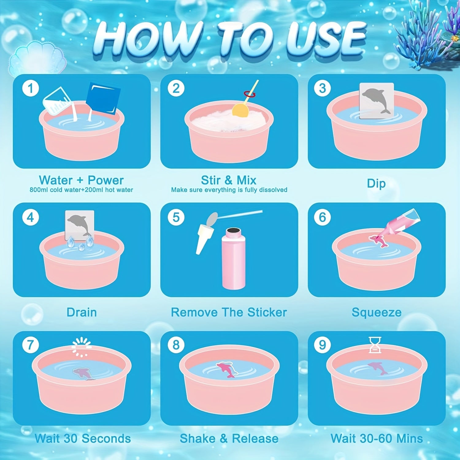 30pcs Water Fairy DIY Toy Set with Magic Gels & Molds