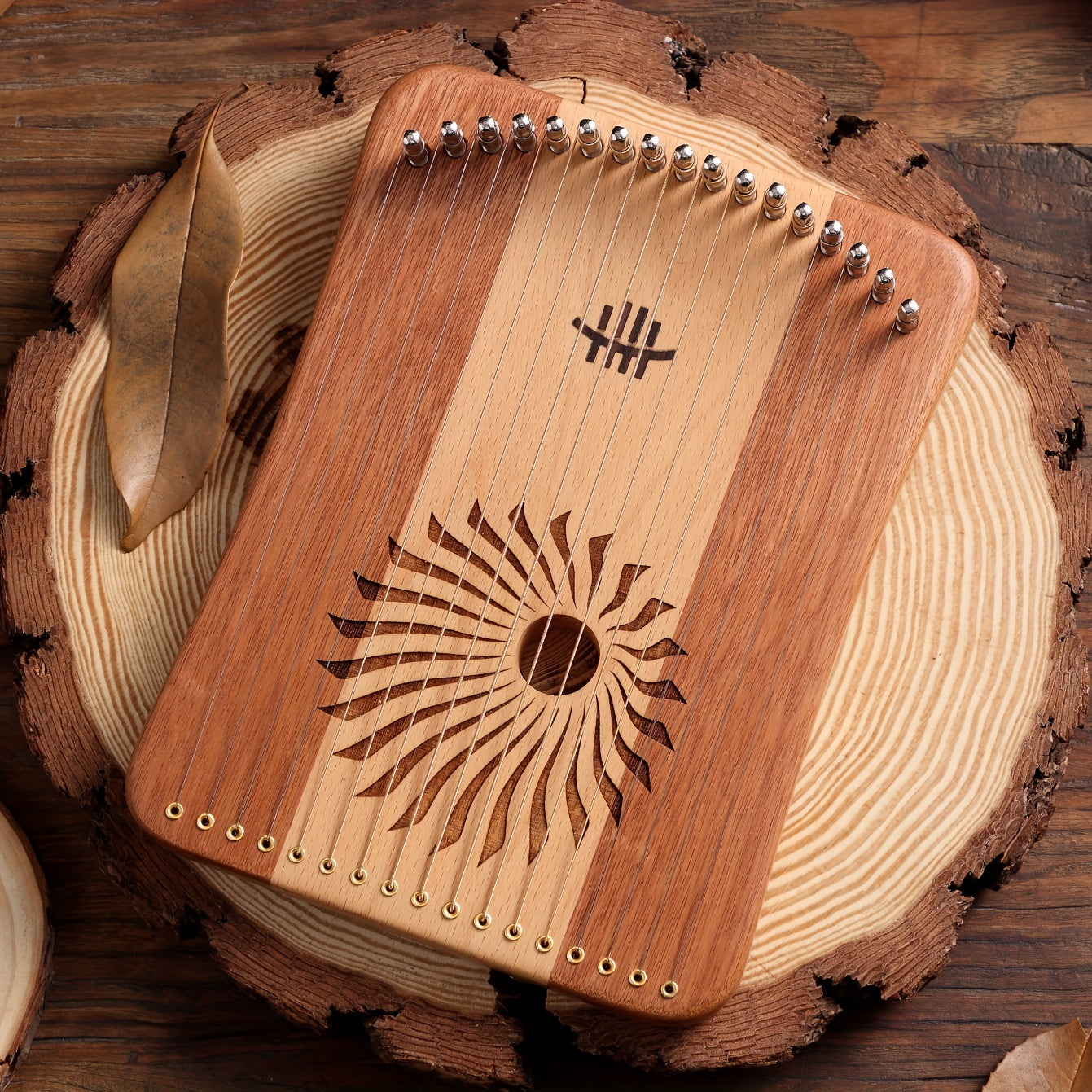 31 Strings Mini Thumb Lyre 17 Strings Finger Harp Wood Creative Finger Lyre