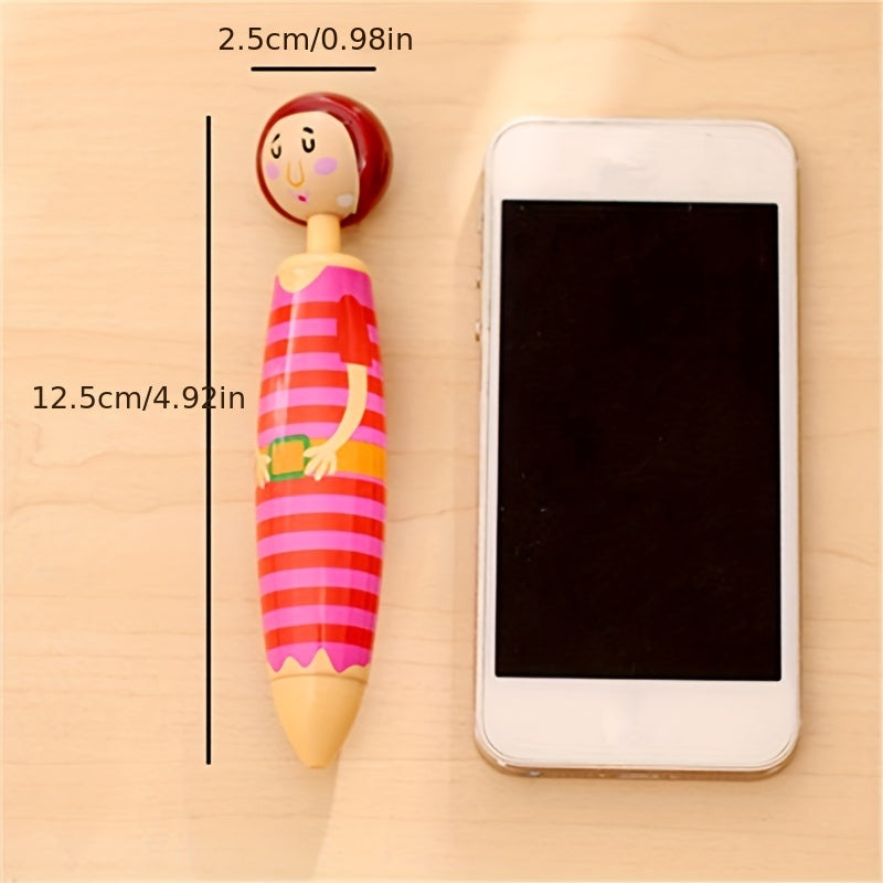1pc Cartoon Ballpoint Pen Doll Pen Student Office Stationary Gift Random
