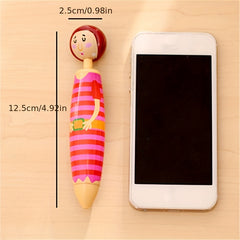 1pc Cartoon Ballpoint Pen Doll Pen Student Office Stationary Gift Random