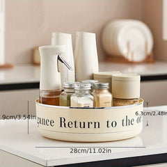 Rotating Seasoning Rack Holder Turntable Organizer Spice Spinner