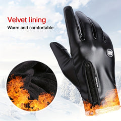 Winter Cycling Gloves Full Finger Waterproof Windproof Antiskid Touch Screen