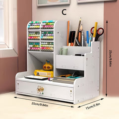 Plastic Desktop Storage Rack Pen Holder Student Dorm Stationery Organizer
