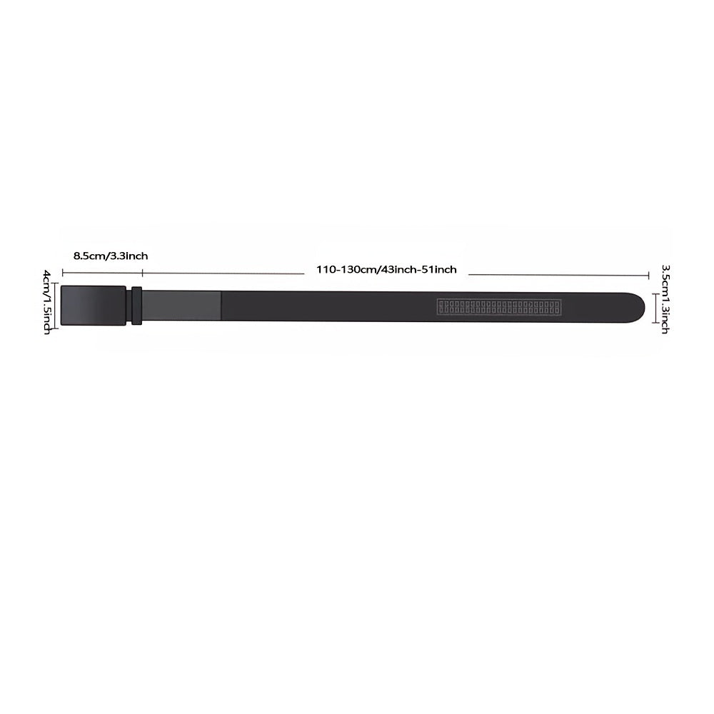 Men's Leather Belt with Automatic Buckle