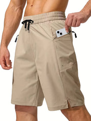 Men's Zip Pocket Swim Trunks Quick Dry UV Protection Beach Shorts